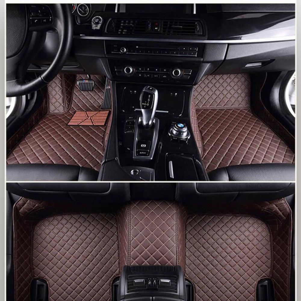 Audi Q5 2023 Coffee leather Diamond front and rear floor mats